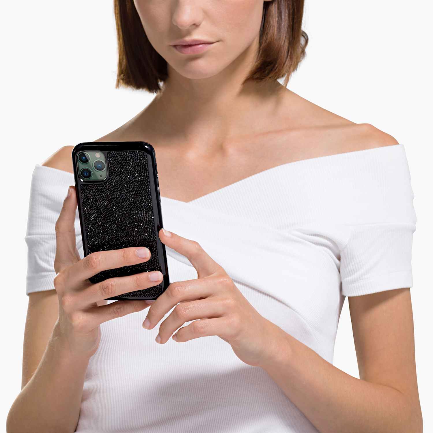 Glam Rock smartphone case, iPhone® Black | Swarovski.com