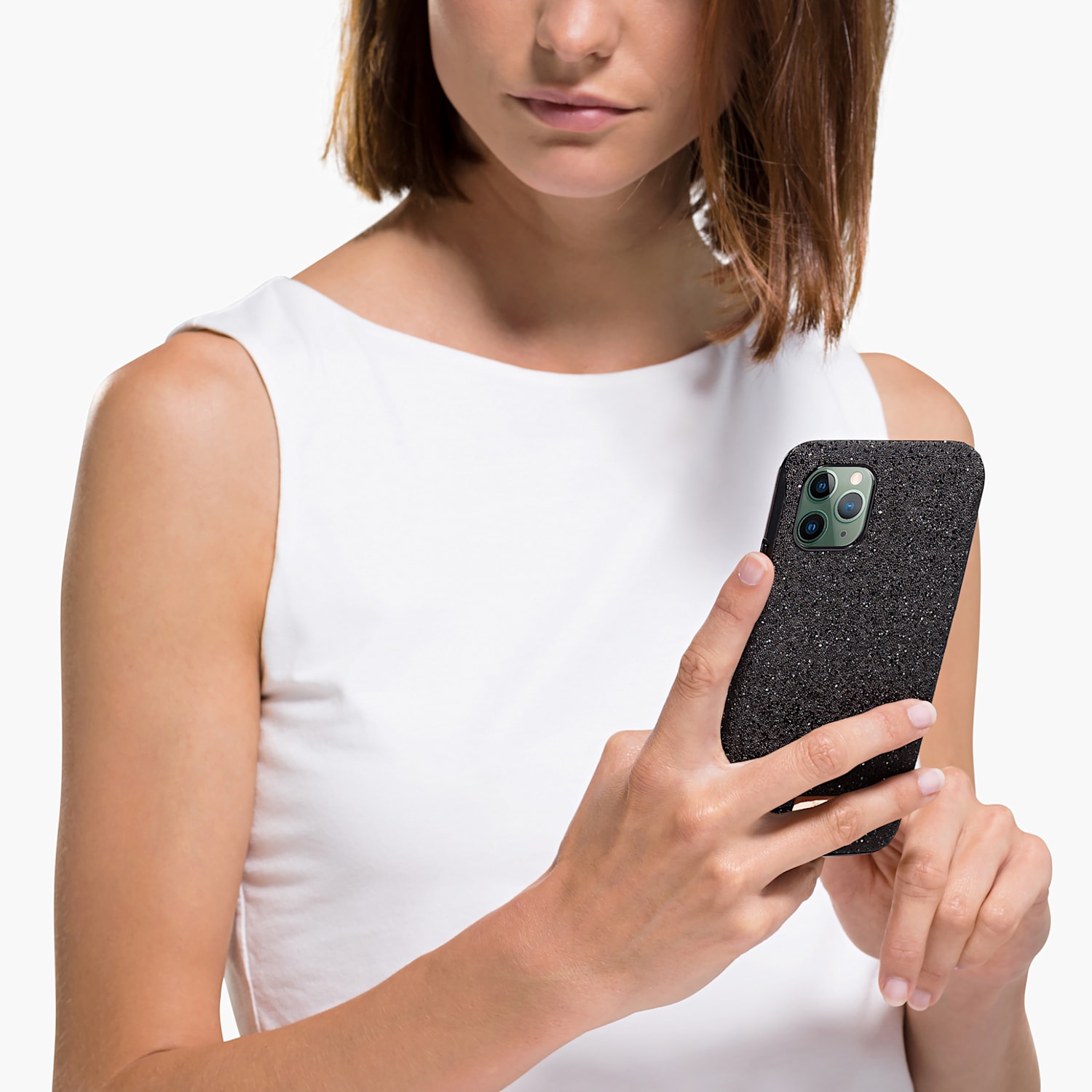 High smartphone case, iPhone® 12 Pro Max, Black | Swarovski.com