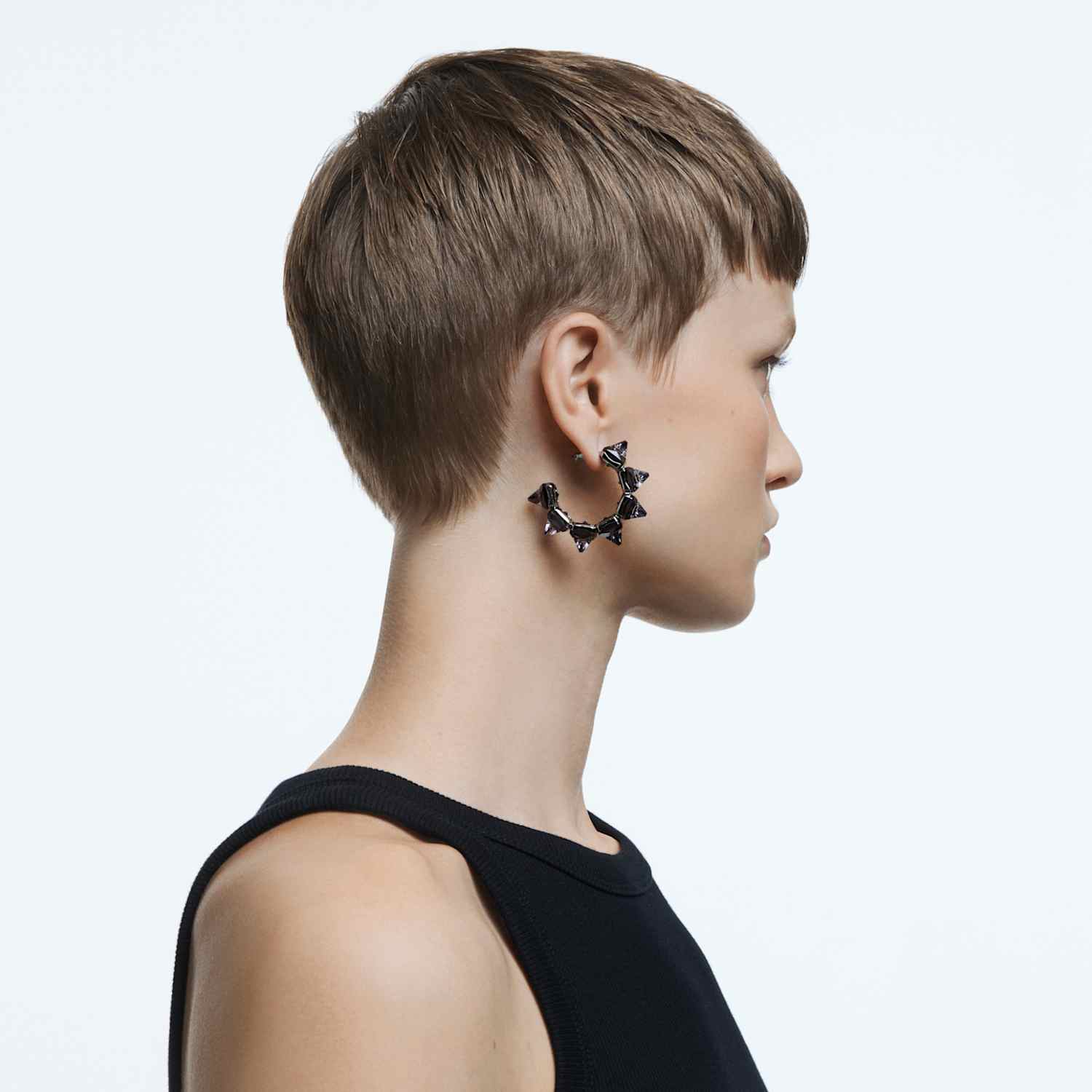 SWAROVSKI ortyx フープピアス お値段交渉可❤️ | electricasanmiguel