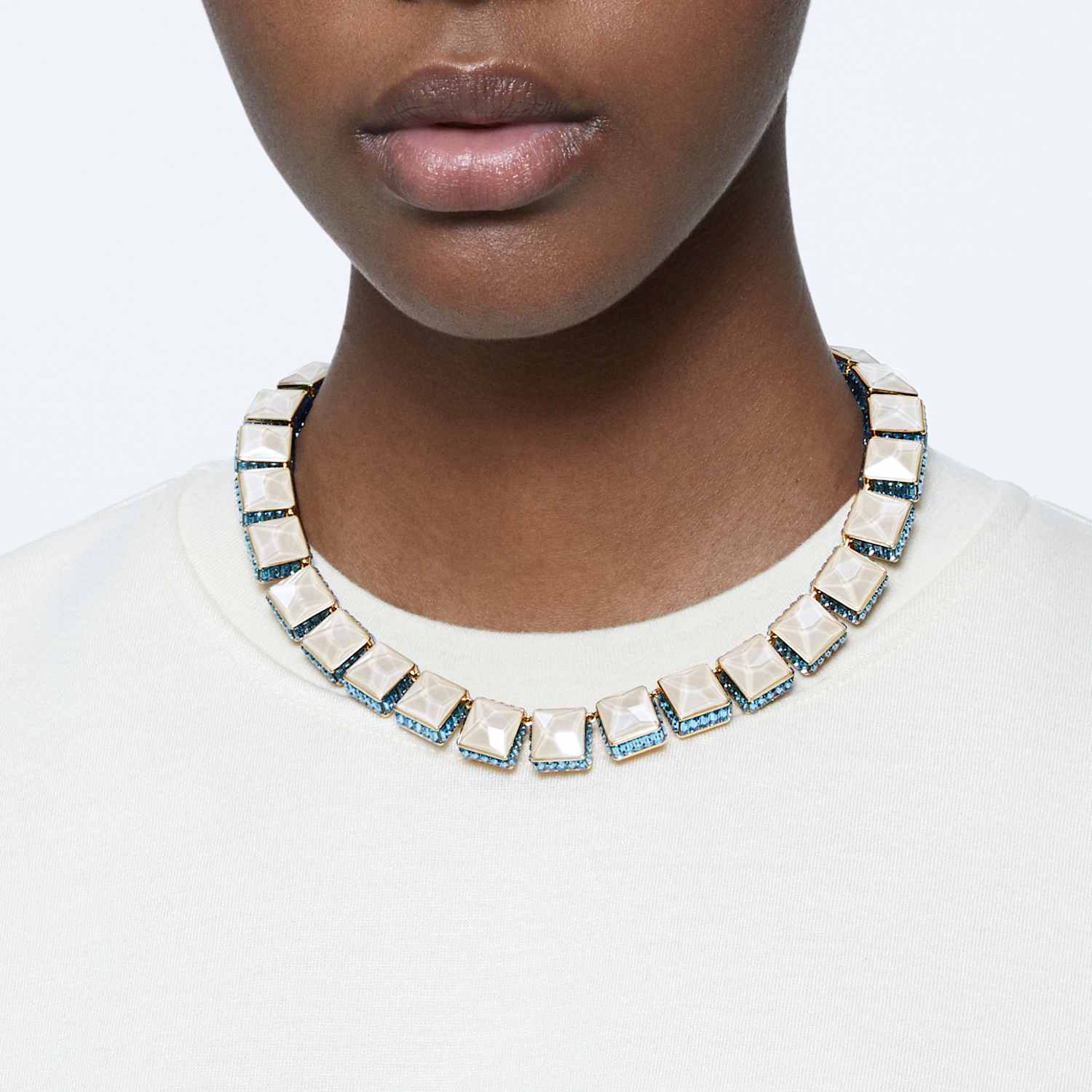 Orbita necklace, Square cut 