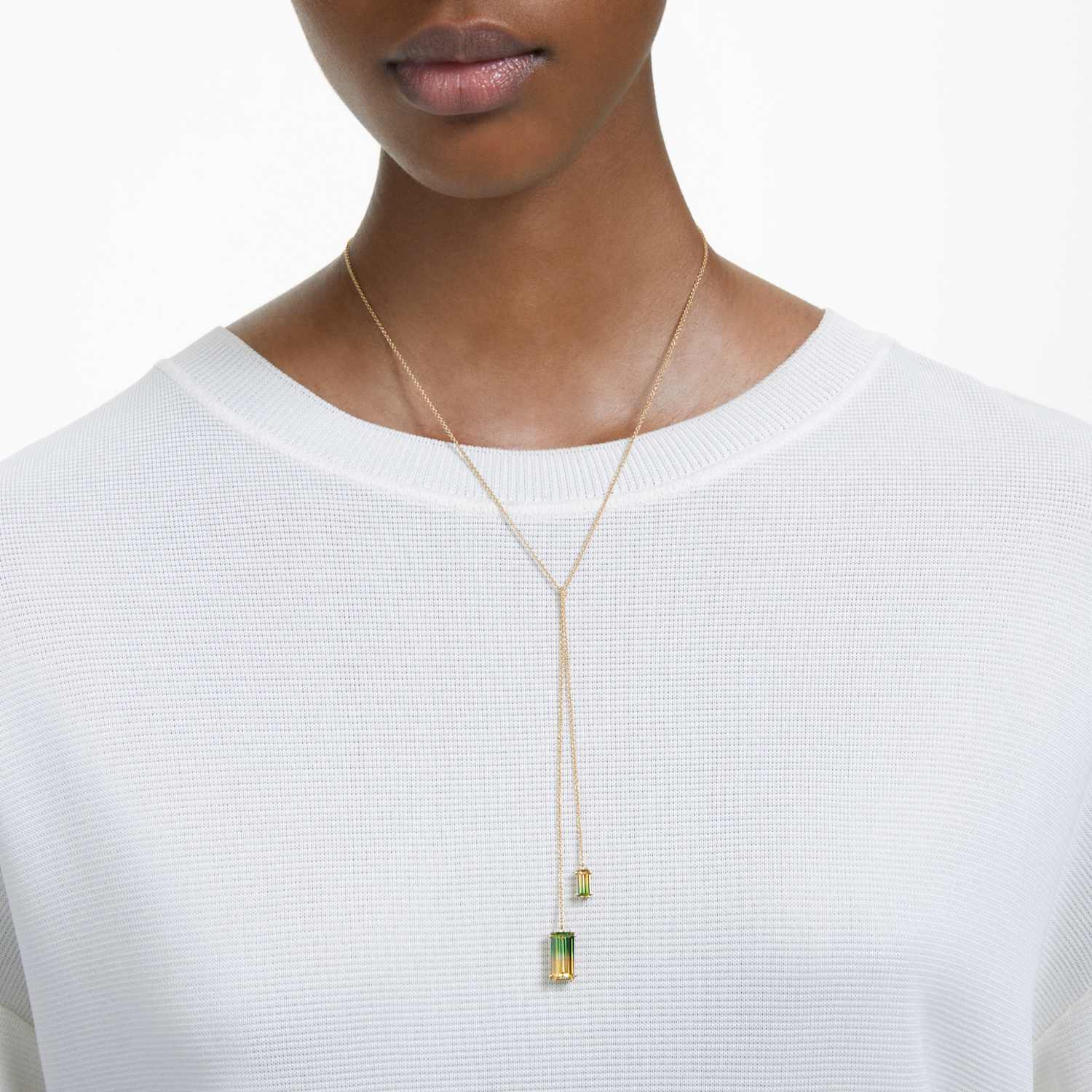 Millenia Y pendant, Multicolored, Gold 
