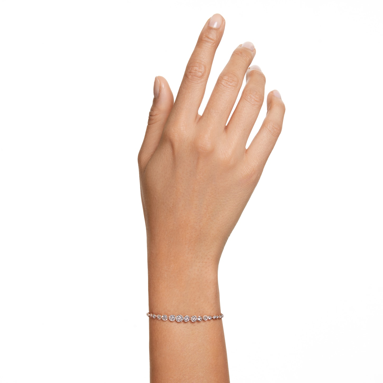 Swarovski Emily Tennis ブレスレット Imber Emily Tennisブレスレット, ラウンドカット, グレー, ロジウム