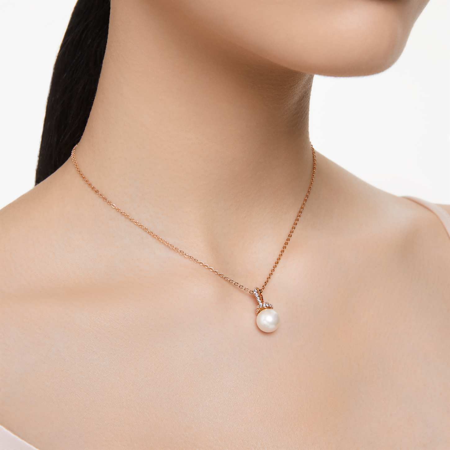 新品 スワロフスキー Swarovski Originally ペンダント Originally pendant, Crystal pearl, White, Rose gold-tone plated