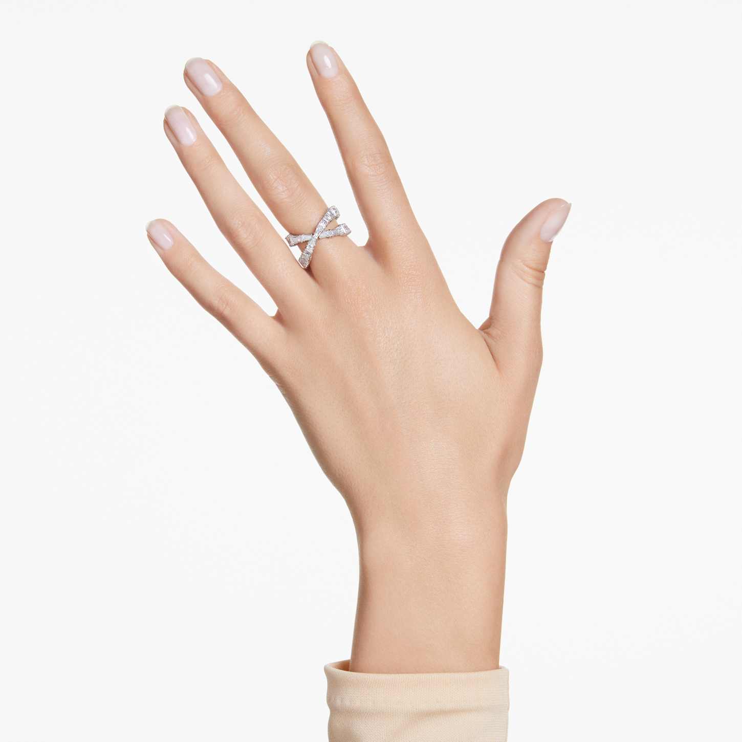 SWAROVSKI∞Hyperbola リング/55/SV×GD^^{14号♪ Hyperbola ring, Infinity, White, Silver-tone finish | Swarovski