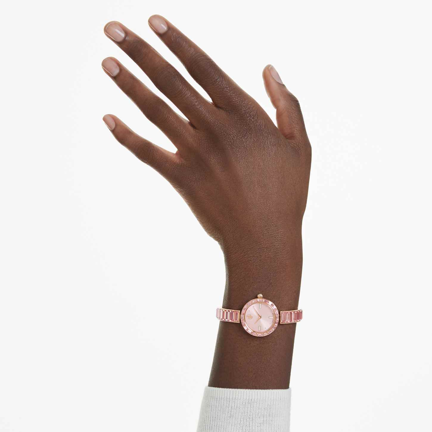 交渉中Swarovski スワロフスキー ピンクゴールド カクテルバンド　腕時計 matrix-bangle-watch--swiss-