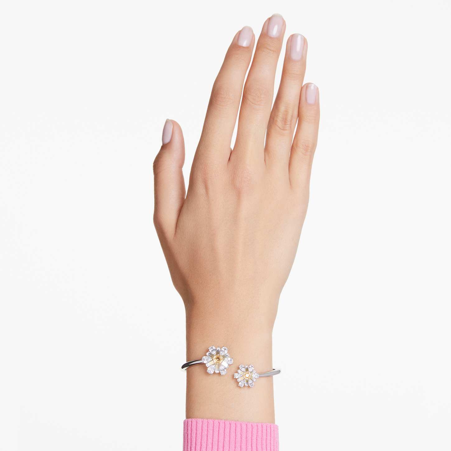 Swarovski Idyllia バングル スワロフスキー Idyllia バングル, フラワー, イエロー, ロジウム・プレーティング