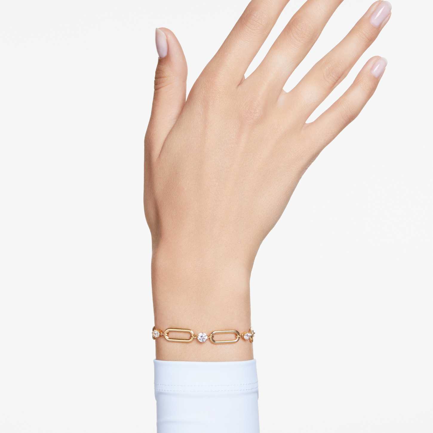 Constella ブレスレット, ホワイト, 18Kゴールドコーティング | Swarovski