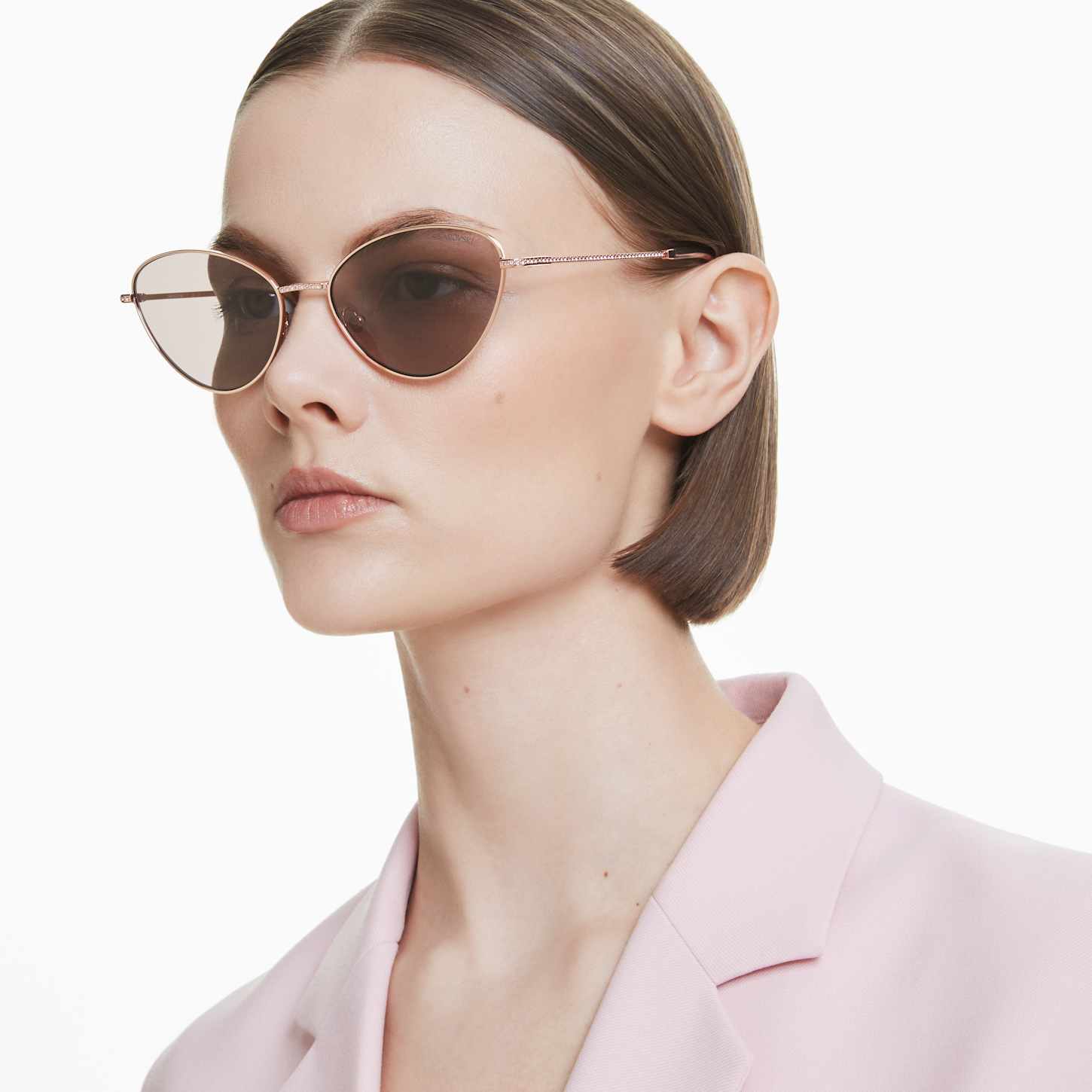 Sunglasses, Cat-eye shape, SK7014, Purple | Swarovski