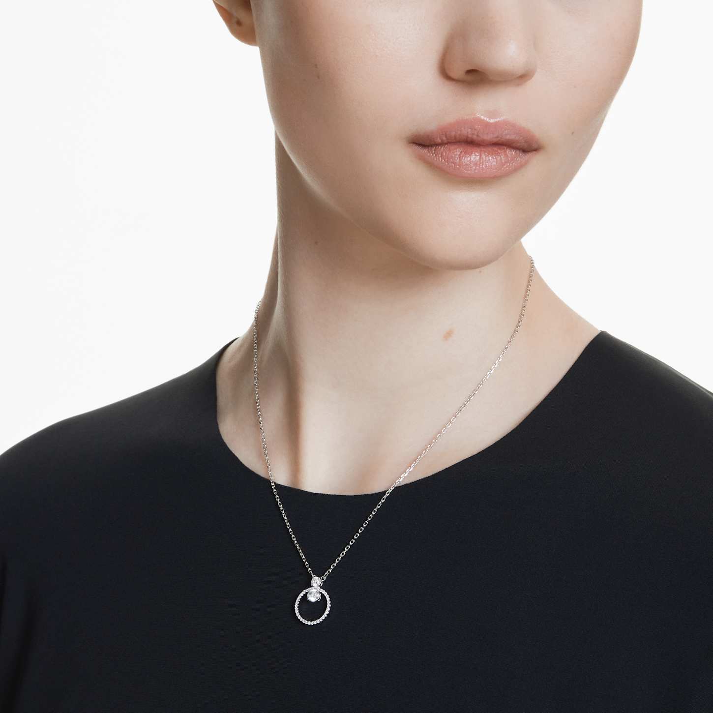 SWAROVSKI Constella ペンダント Constella ペンダント, パヴェ, ラウンドカット, ホワイト, ロジウム