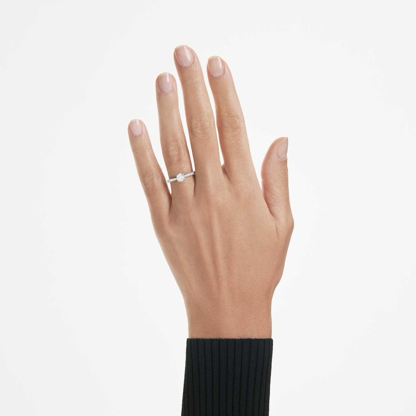 Eternity solitaire ring, Lab-grown diamonds 1.2 ct tw, Round shape