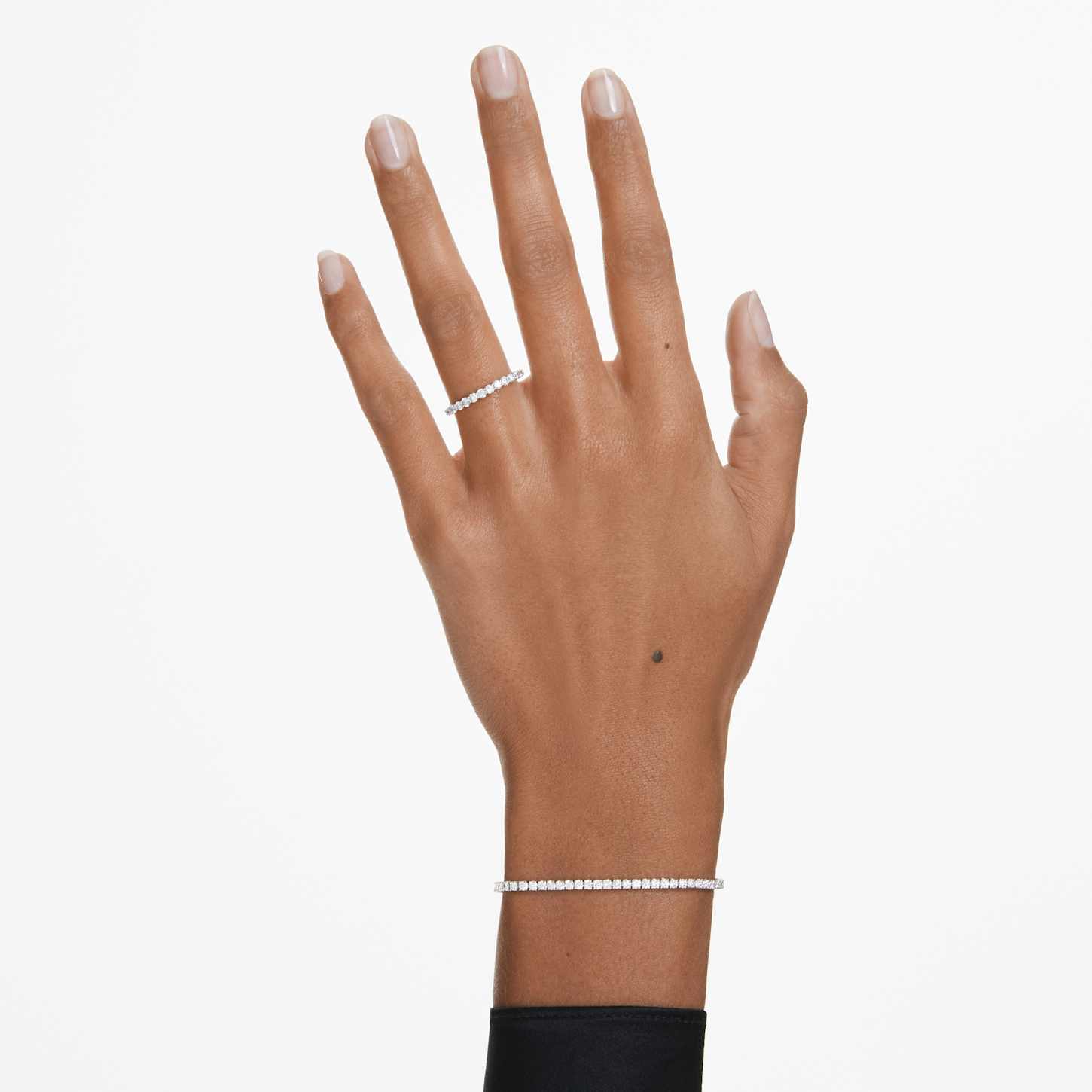 Bracelet Tennis En Or 14K Blanc Avec Diamants 3,97 Carats - Pave Rond Brillant, Unisexe