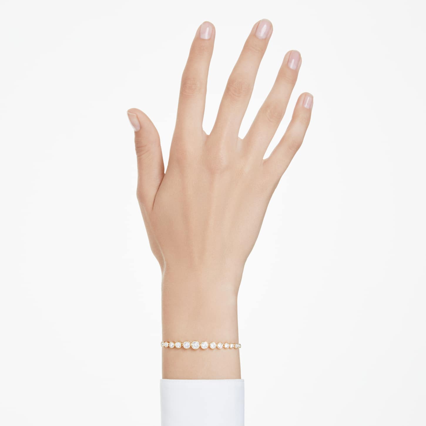 Imber ブレスレット, ミックス・ラウンド・カット, ホワイト, 18K