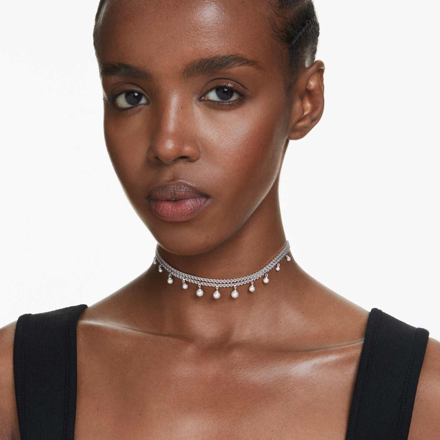 Ariana Grande x Swarovski チョーカー, クリスタル・パール, ラウンド 