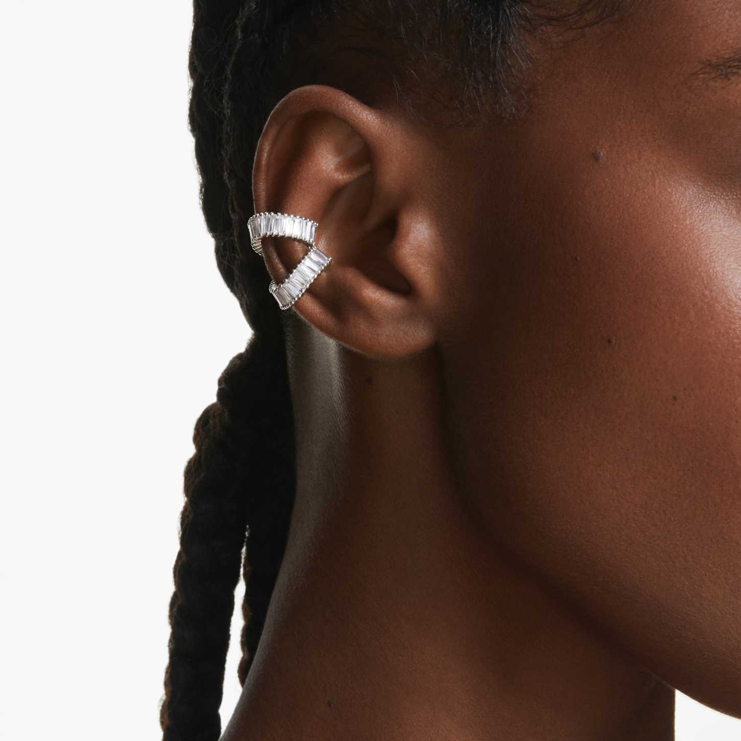 Ariana Grande x Swarovski イヤーカフ, バゲット・カット, ホワイト 