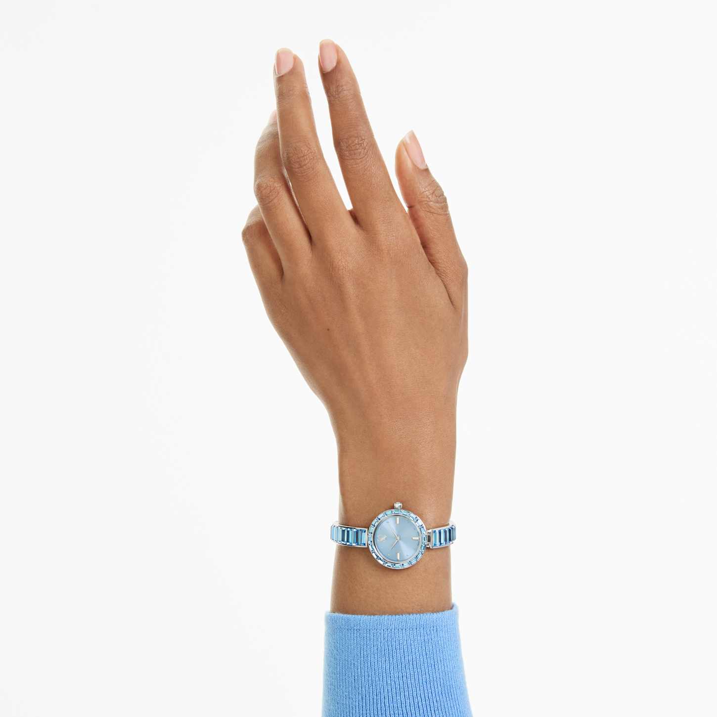 Matrix bangle Saat, İsviçre Üretimi, Kristal bileklik, Mavi