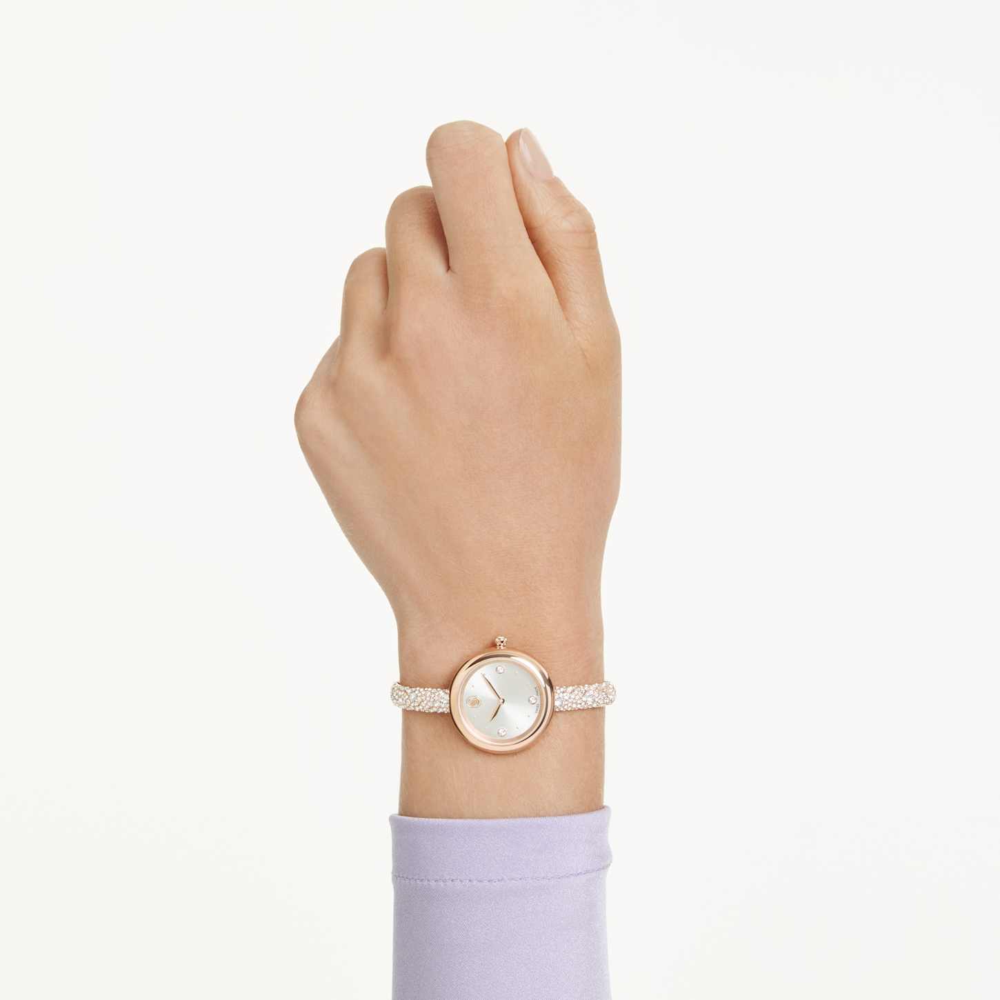 Sublima bangle watch, Swiss Made, Metal bracelet, Rose gold tone