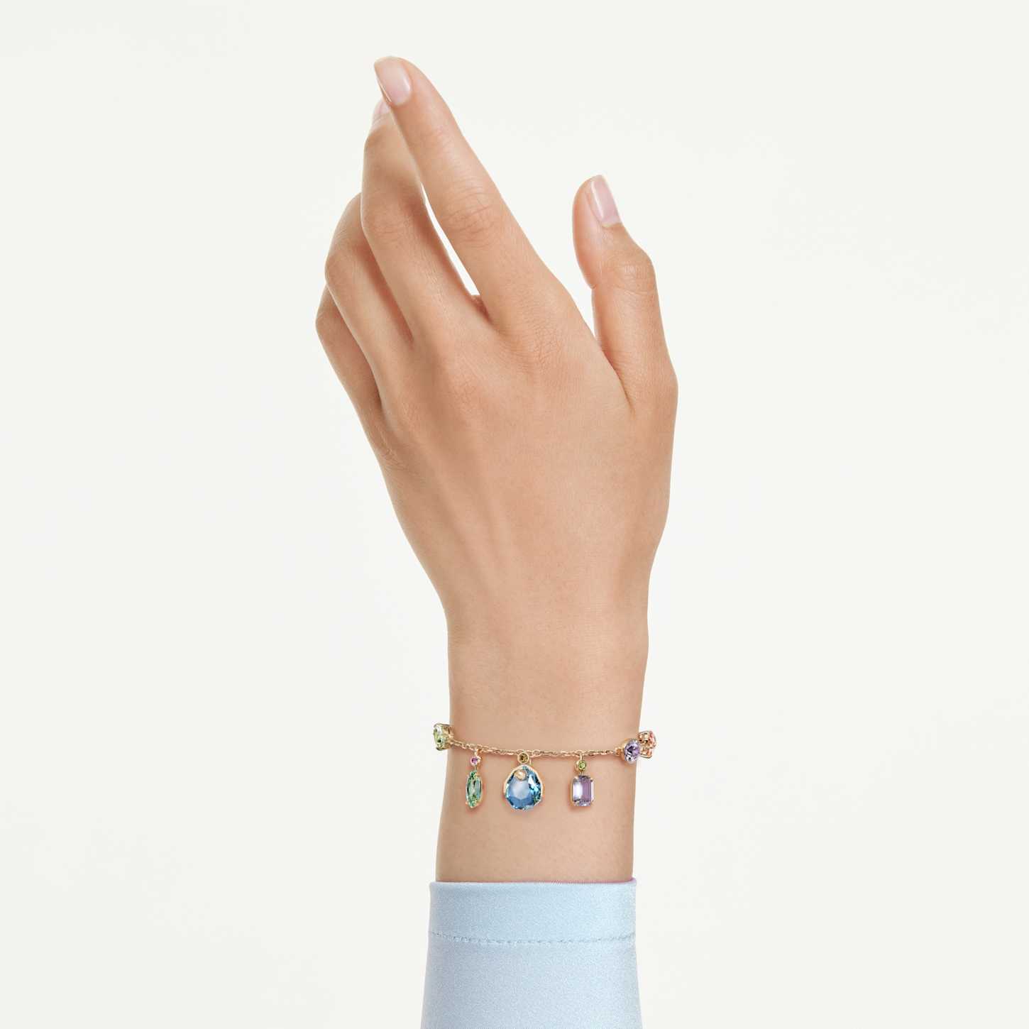 Gema ブレスレット, ミックスカット, ダングルクリスタル, マルチ 