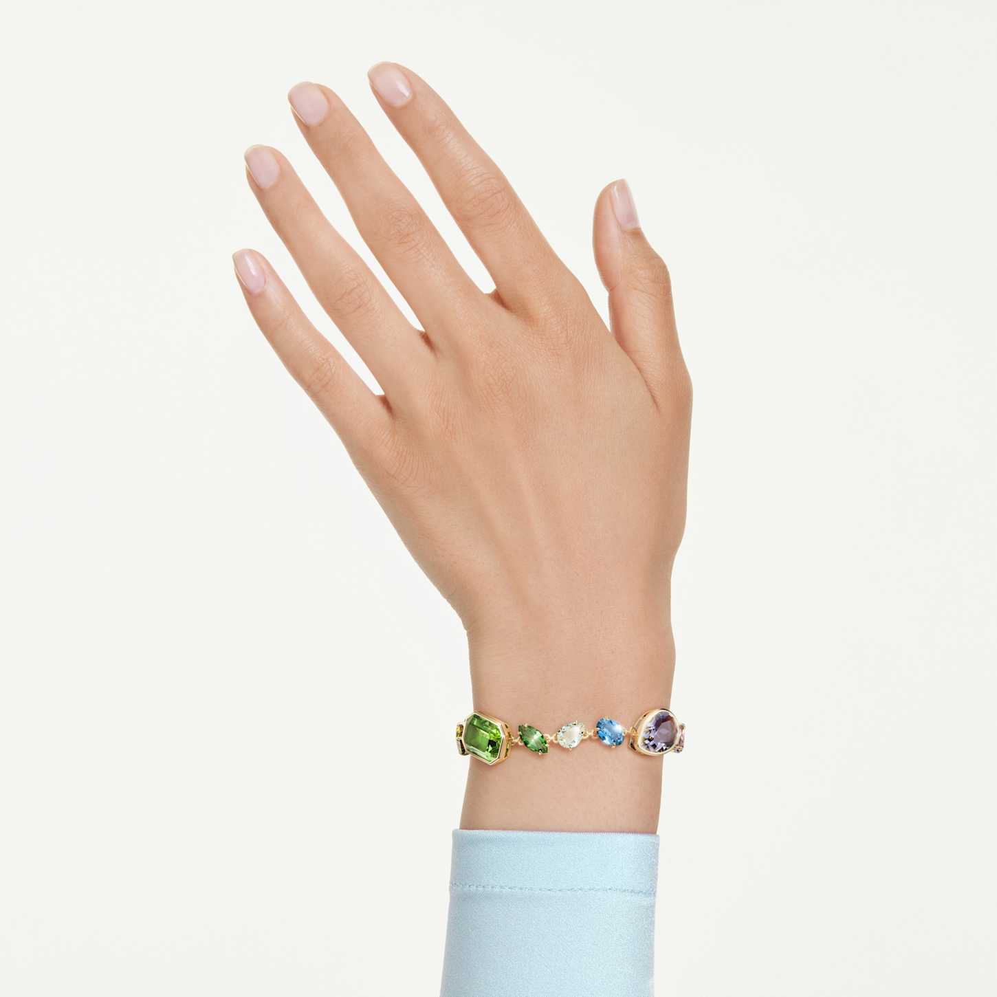 Gema ブレスレット, ミックスカット, マルチカラー, 18Kゴールド 