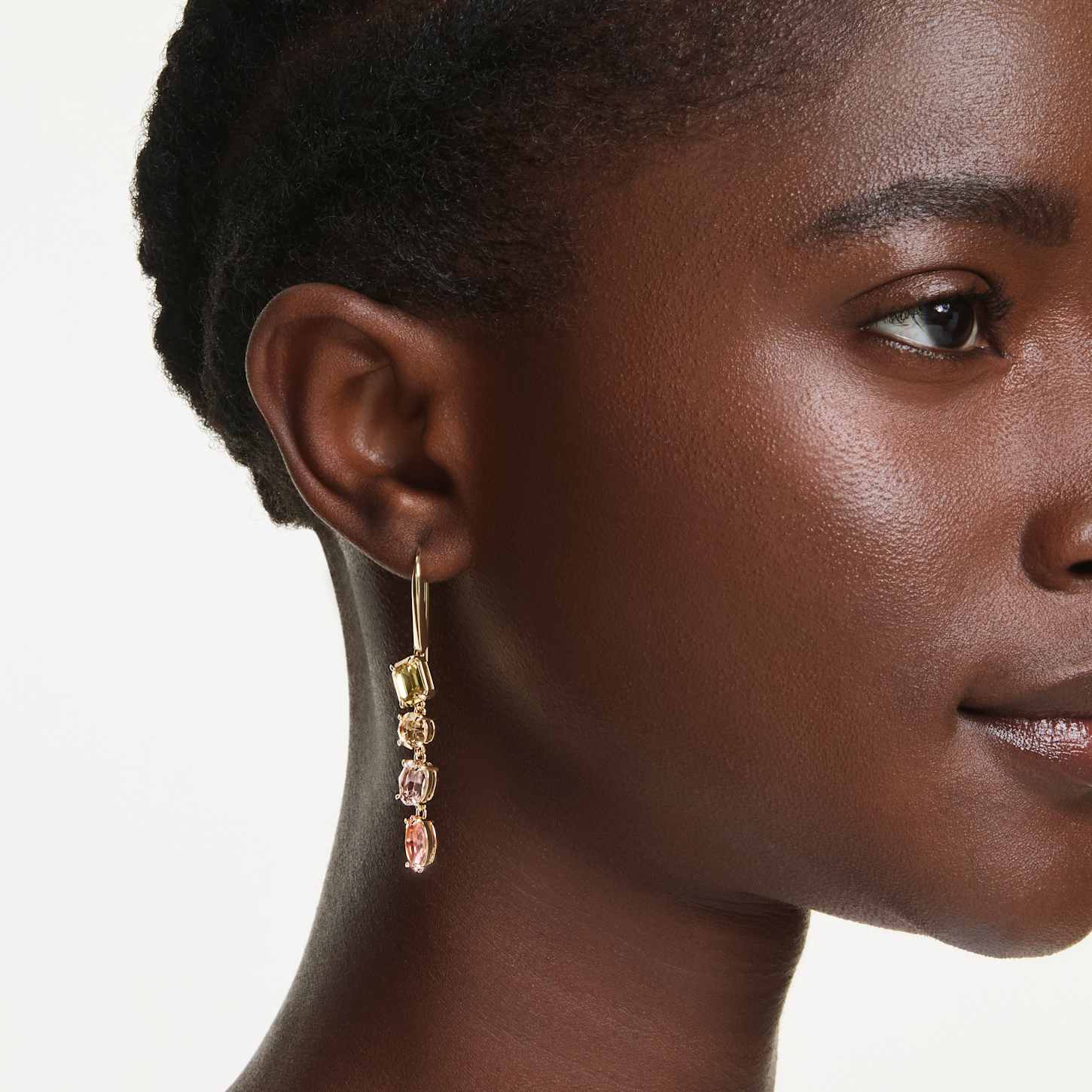 Gema ドロップピアス, アシンメトリーデザイン, ミックスカット