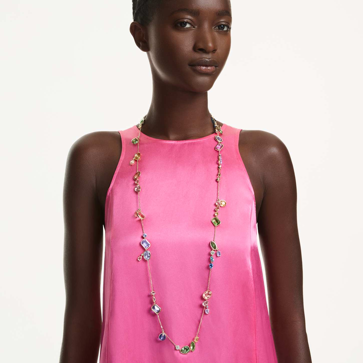 Gema strandage, Mixed cuts, Multicolored, Gold-tone plated | Swarovski
