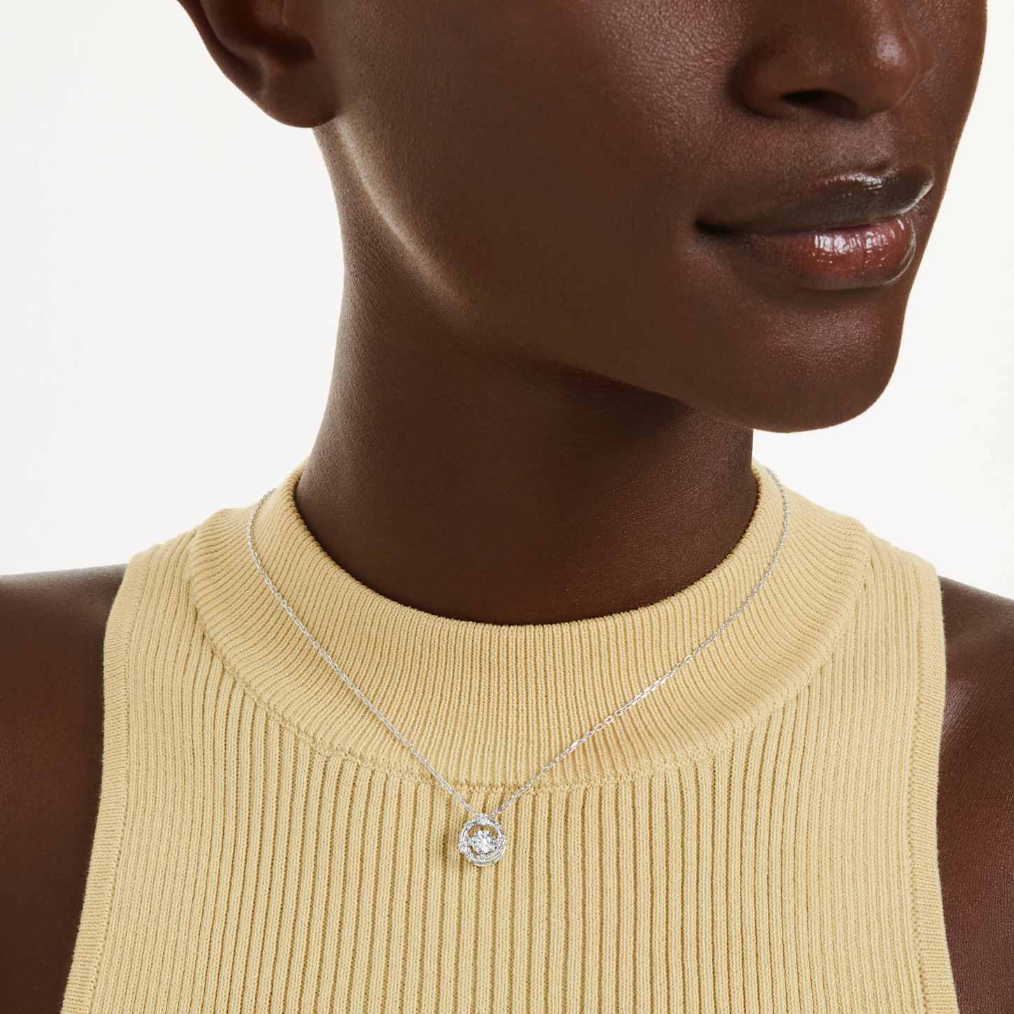 Swarovski Constella ペンダント スワロフスキー】Constella ペンダント Constella pendant, Pavé, Round cut, White, 18K rose  gold finish