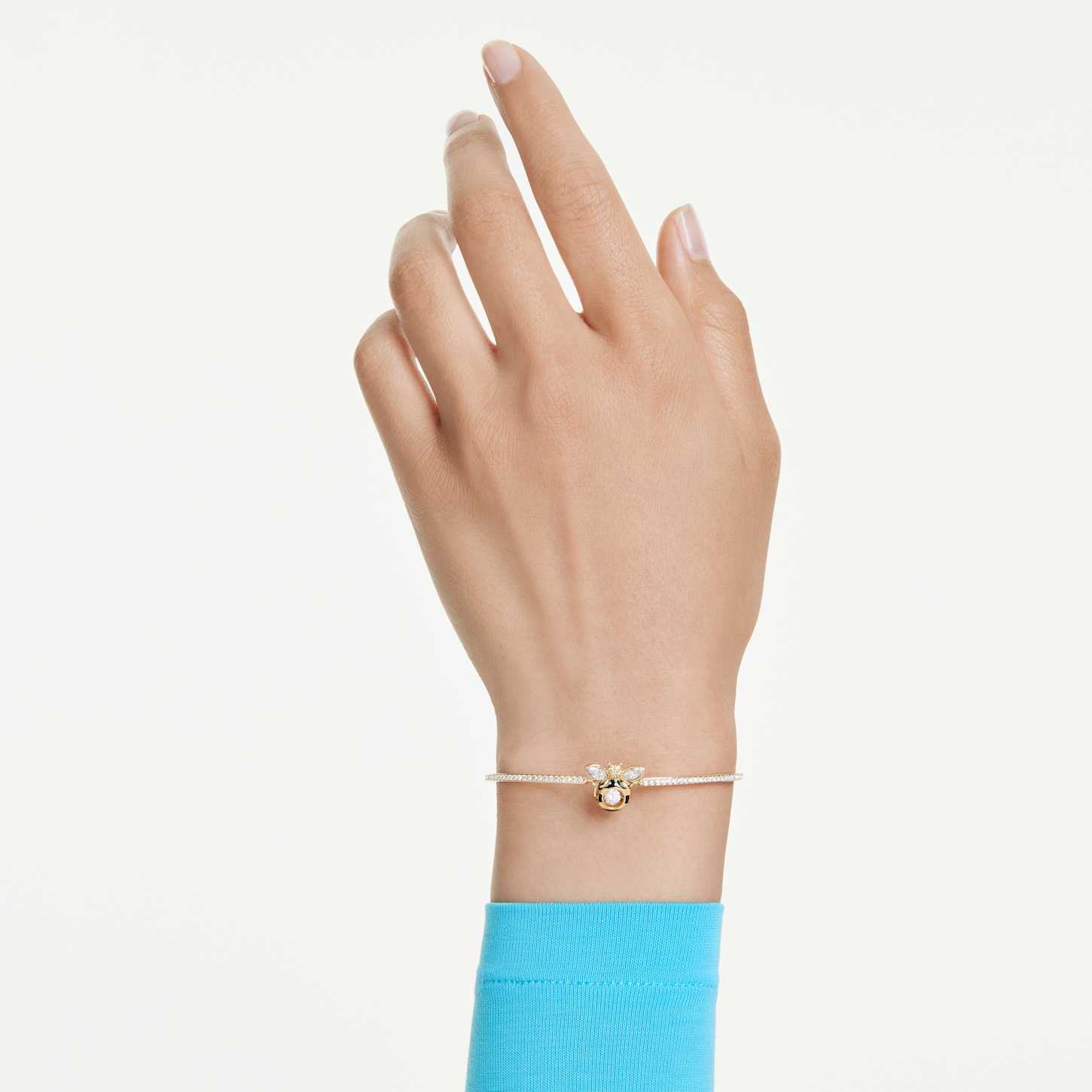 Idyllia バングル, ミックスカット, ミツバチ, マルチカラー, 18K