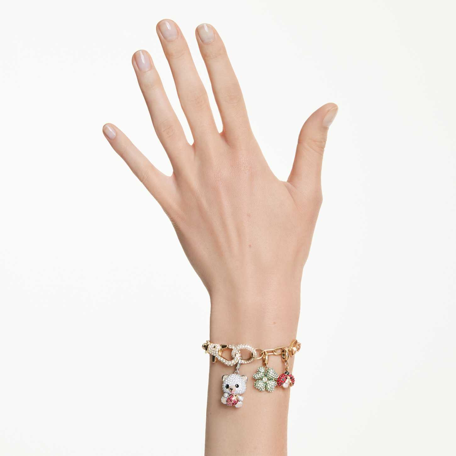 Swarovski Idyllia バングル スワロフスキー Idyllia bracelet, Mixed cuts, Mixed motifs, Multicolored, 18K gold