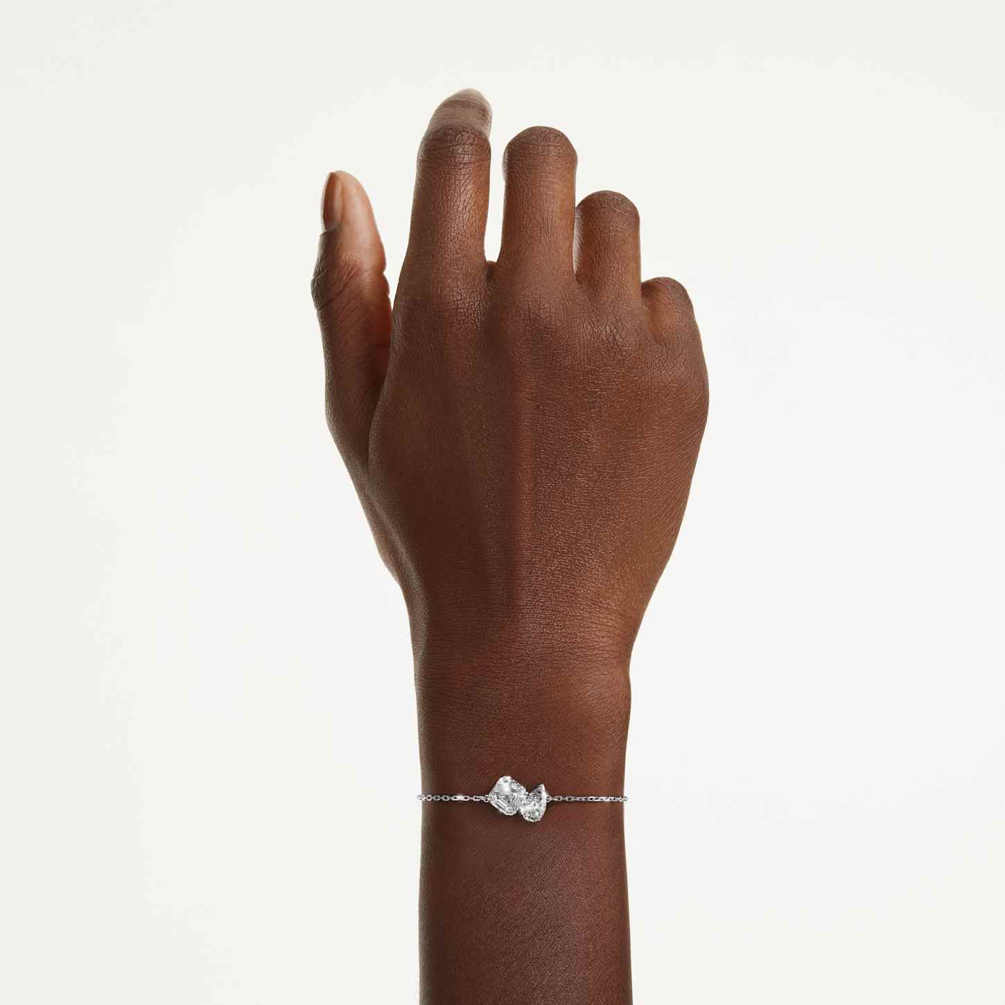 Mesmera ブレスレット, ミックスカット, ホワイト, ロジウム・プレー