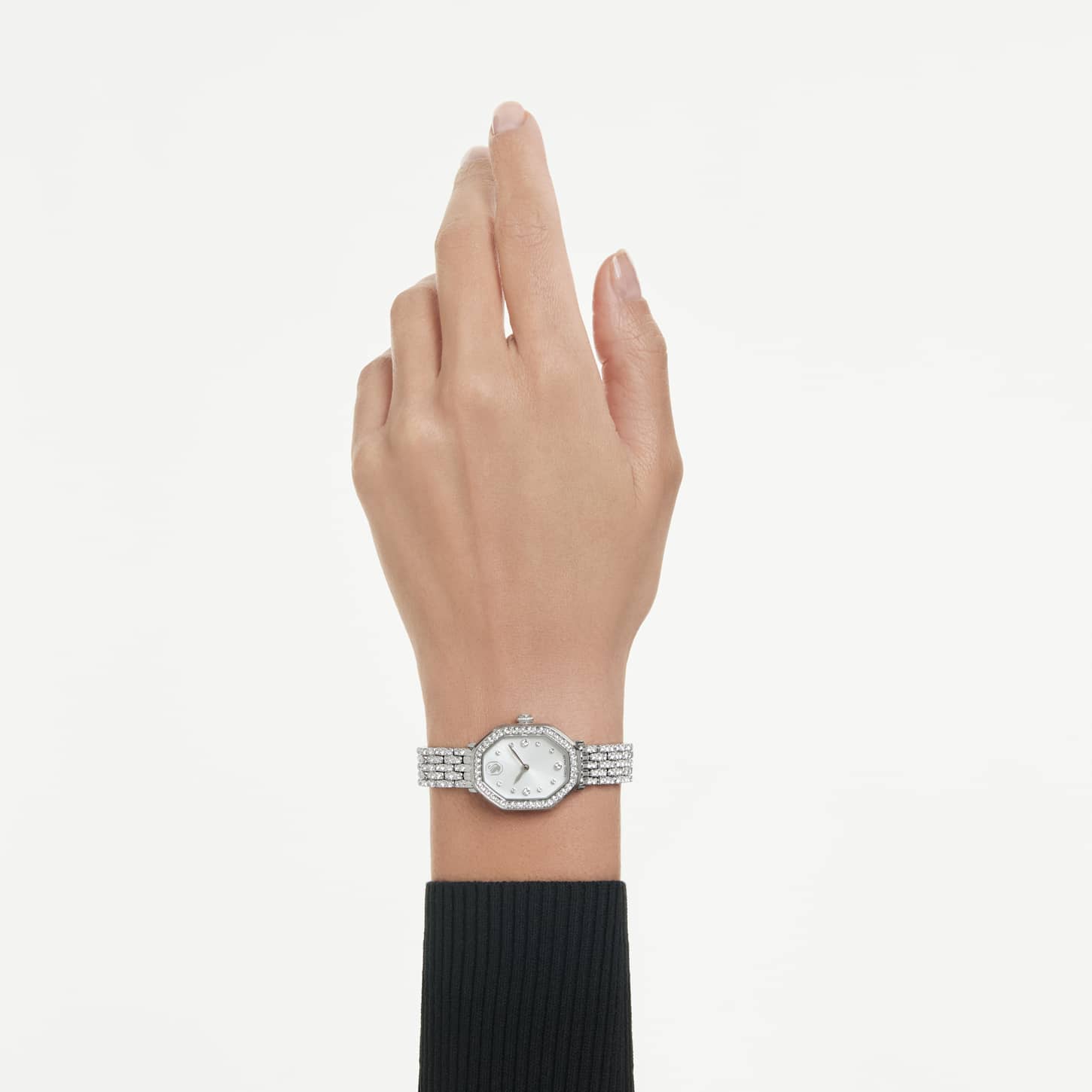 SWAROVSKI 腕時計　星 Dextera octagon watch, Swiss Made, Metal bracelet, Silver tone