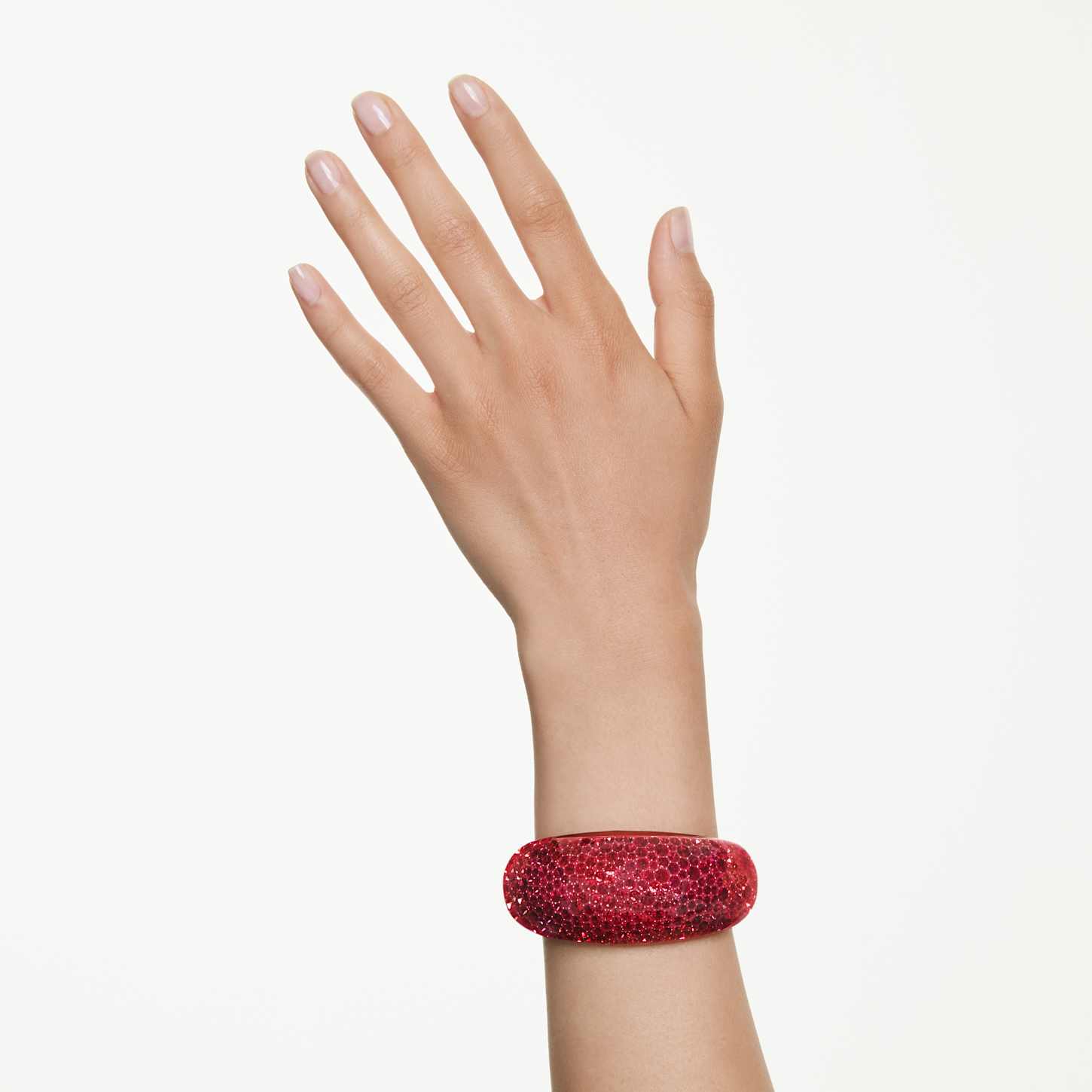 Idyllia バングル, レッド, 18Kゴールドコーティング | Swarovski