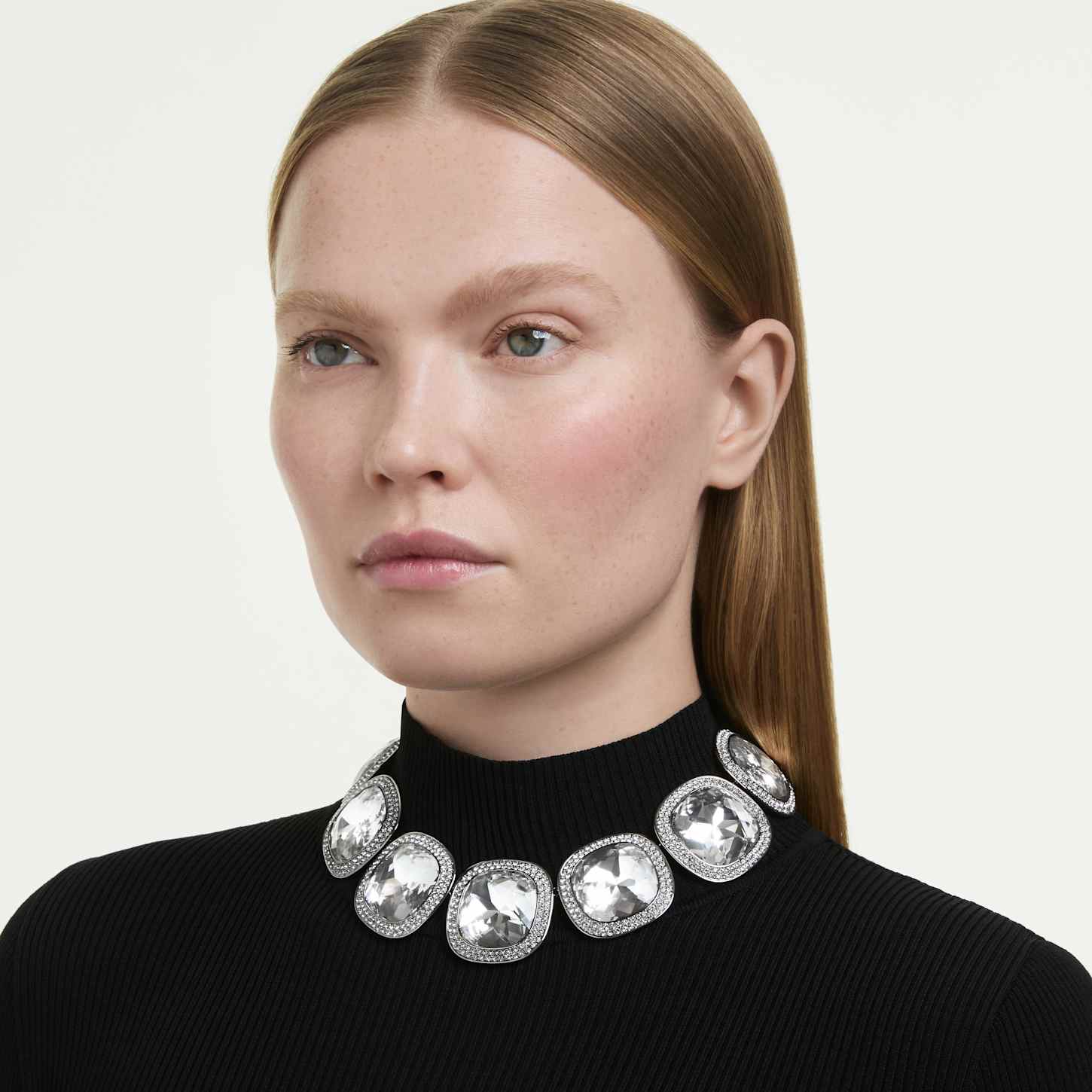 土日Swarovski Una Angelic PGチョーカーネックレス 現行品 Una Angelic choker, Cushion cut, White, Ruthenium plated | Swarovski