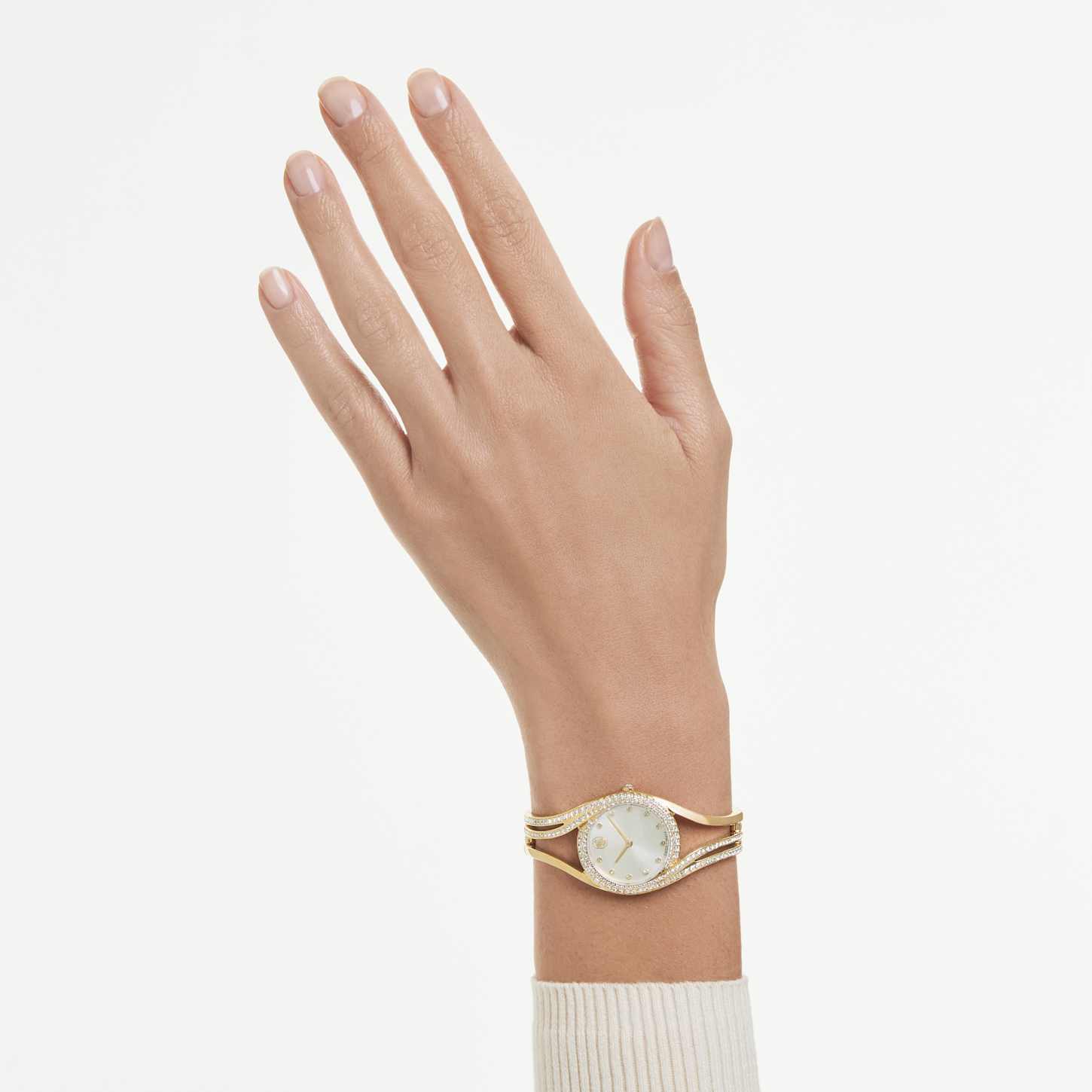 Hyperbola bangle ウォッチ, スイス製, メタルブレスレット, ゴールド