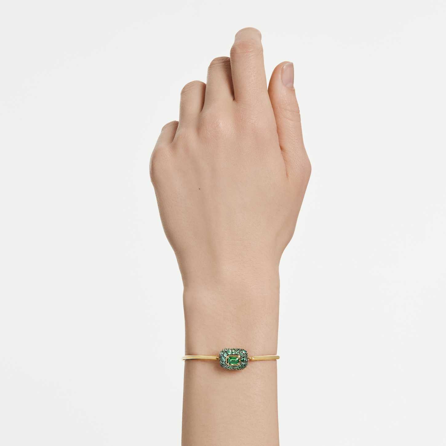 ☆はなこ☆ バングル オーダー Sublima バングル, オクタゴンカット, グリーン, 18Kゴールド