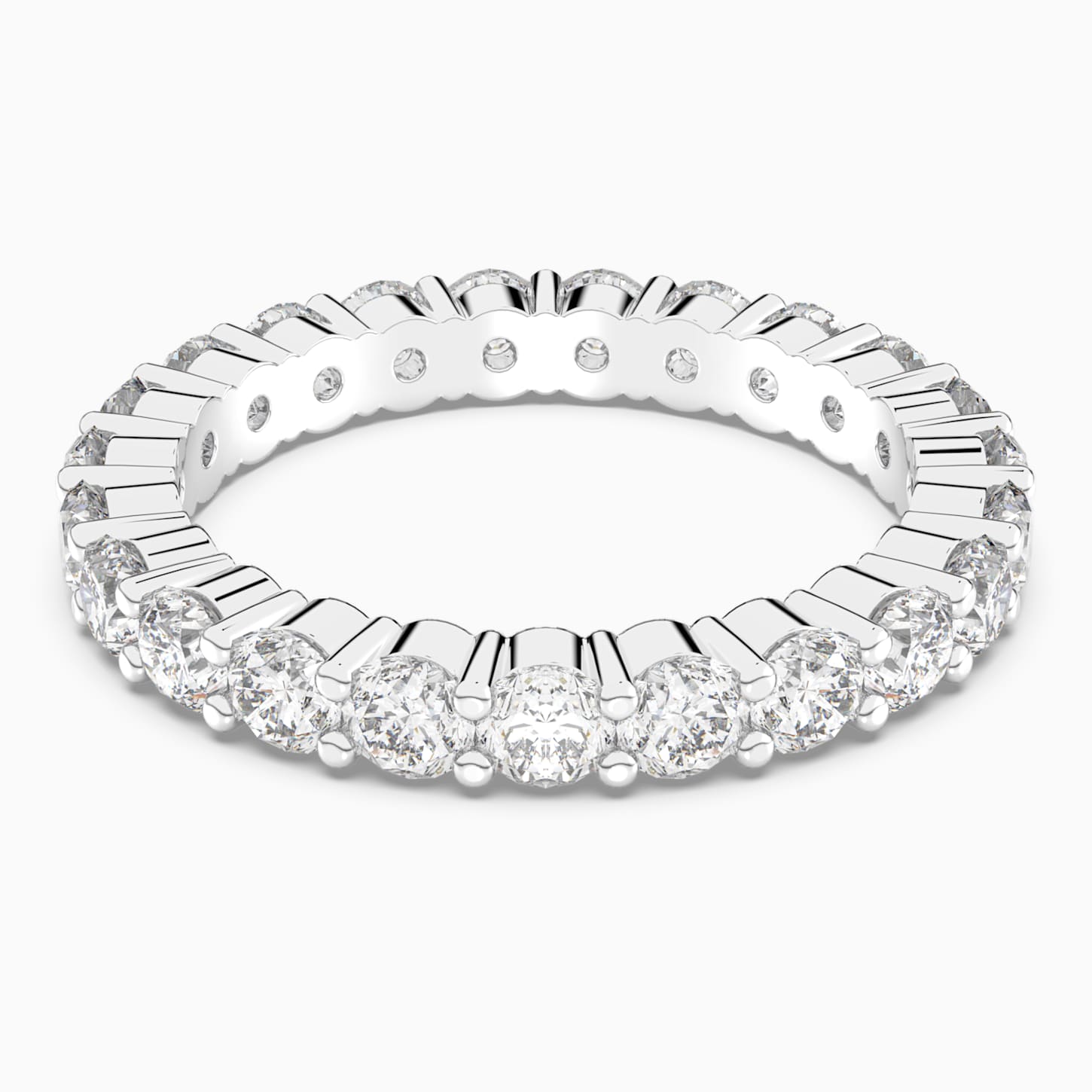 Vittore XL Ring, White, Rhodium plated | Swarovski.com