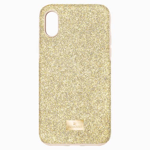 High Smartphone Case With Bumper Iphone X Xs Gold Tone Swarovski Com