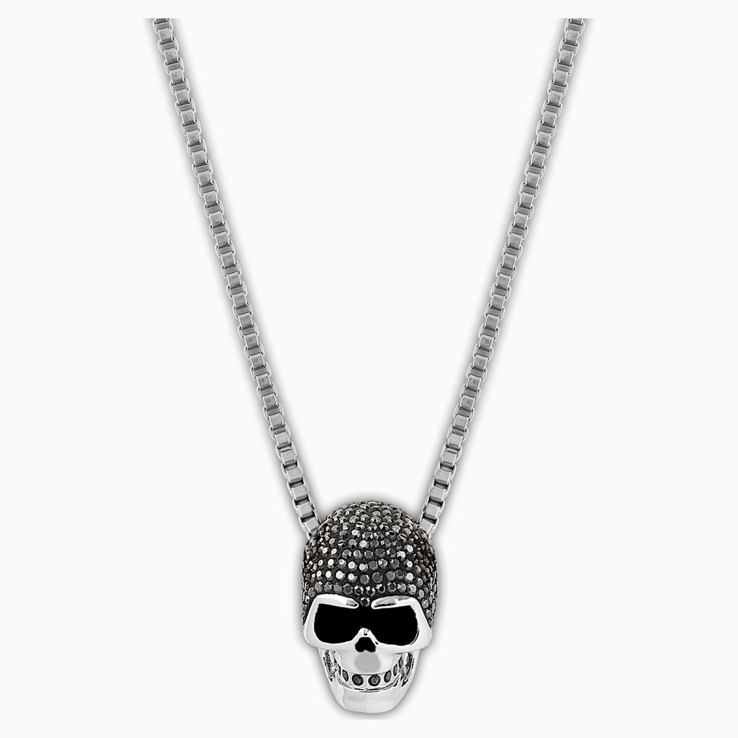 Taddeo Skull Kolye Ucu Siyah Karisik Metal Bitis Swarovski Com