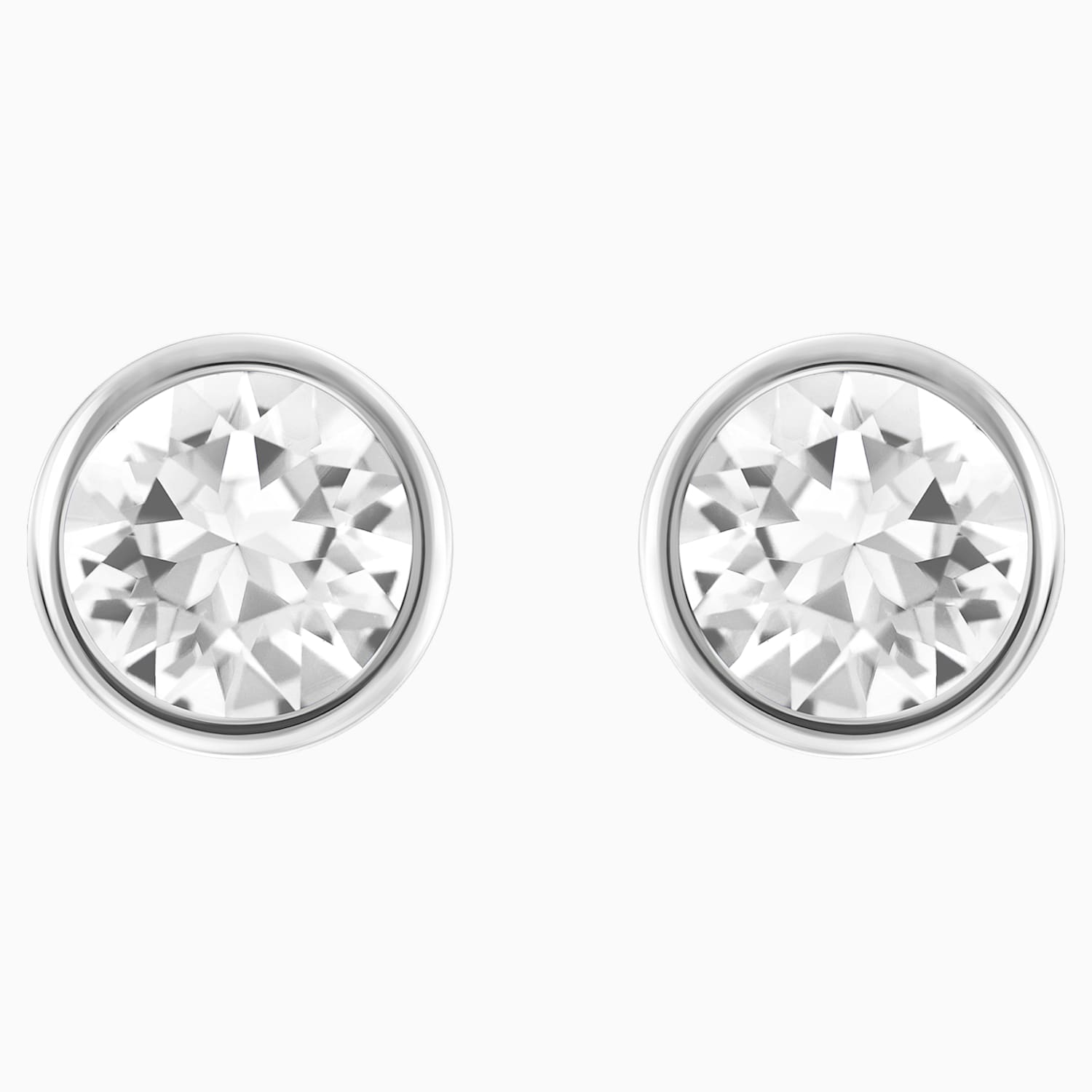 Solitaire Ohrringe Weiss Rhodiniert Swarovski Com