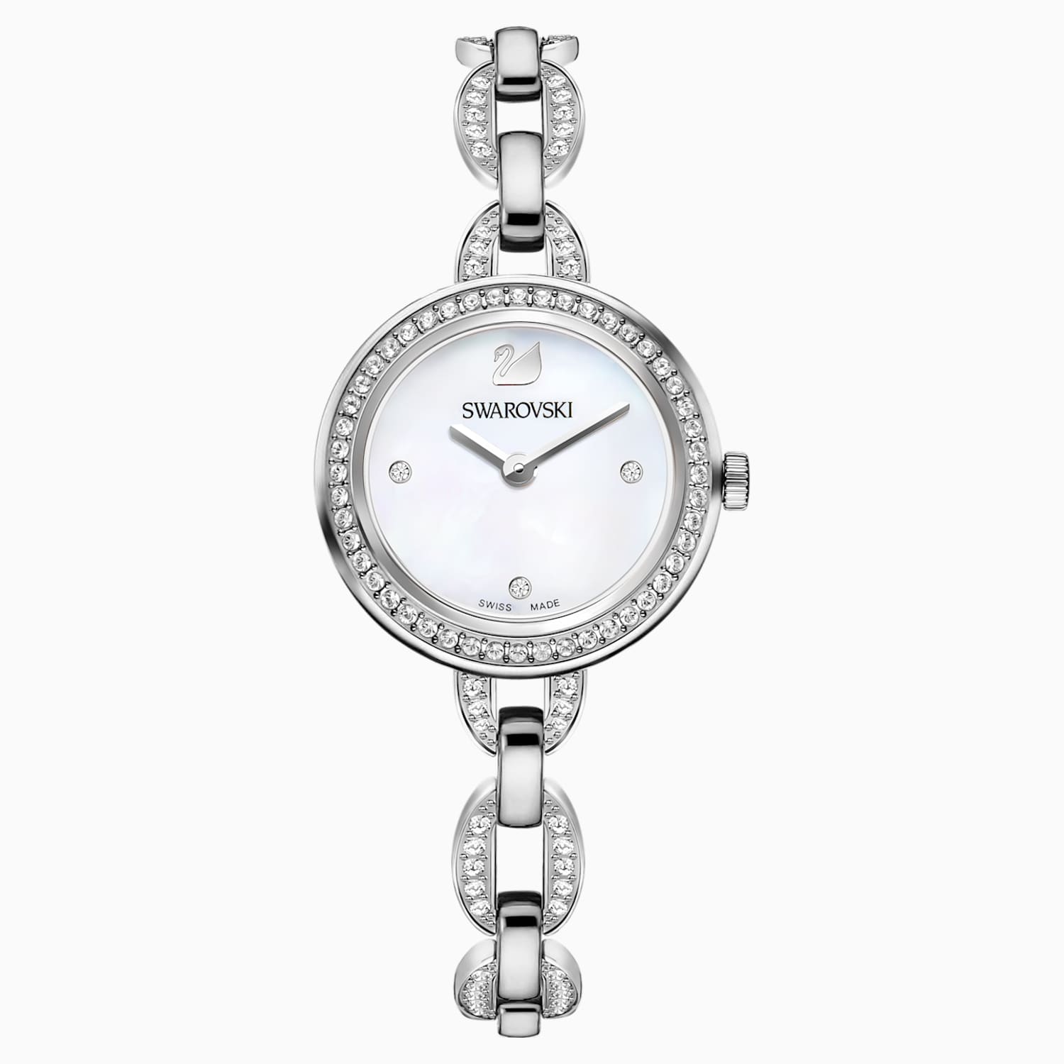 Aila Mini Saat Metal Bileklik Paslanmaz Celik Swarovski Com