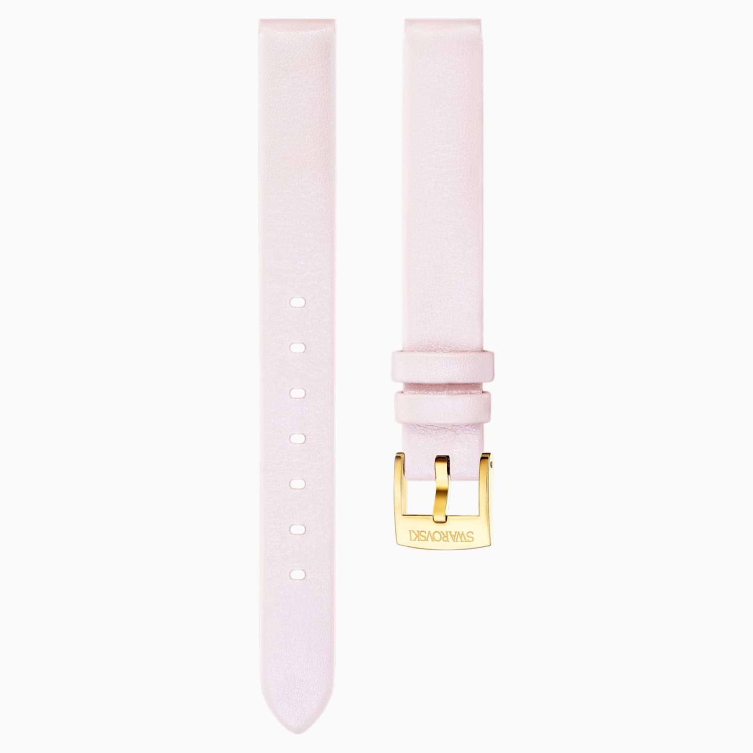 12mm Watch Strap Leather Pink Gold Tone Plated Swarovski Com