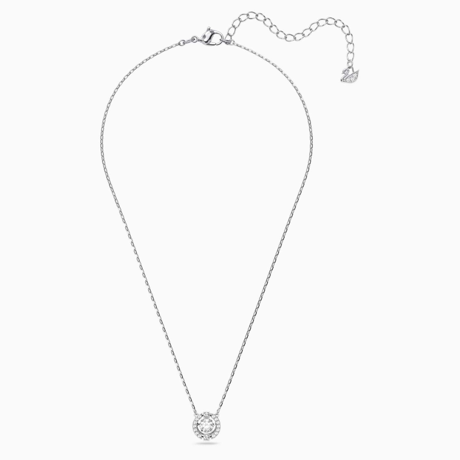 Swarovski Sparkling Dance Round Kolye Beyaz Rodyum Kaplama Swarovski Com