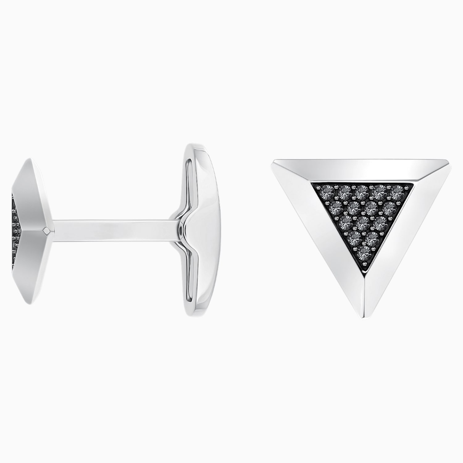Gentleman Triangle Cufflinks Gray Mixed Plating Swarovski Com
