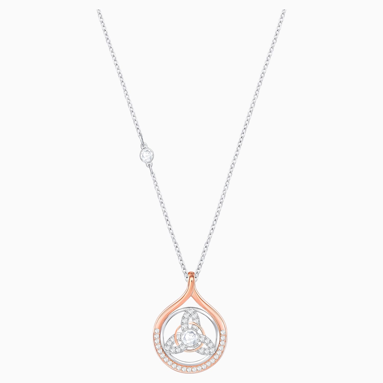 Humanist Trinity Knot Pendant White Mixed Plating Swarovski Com