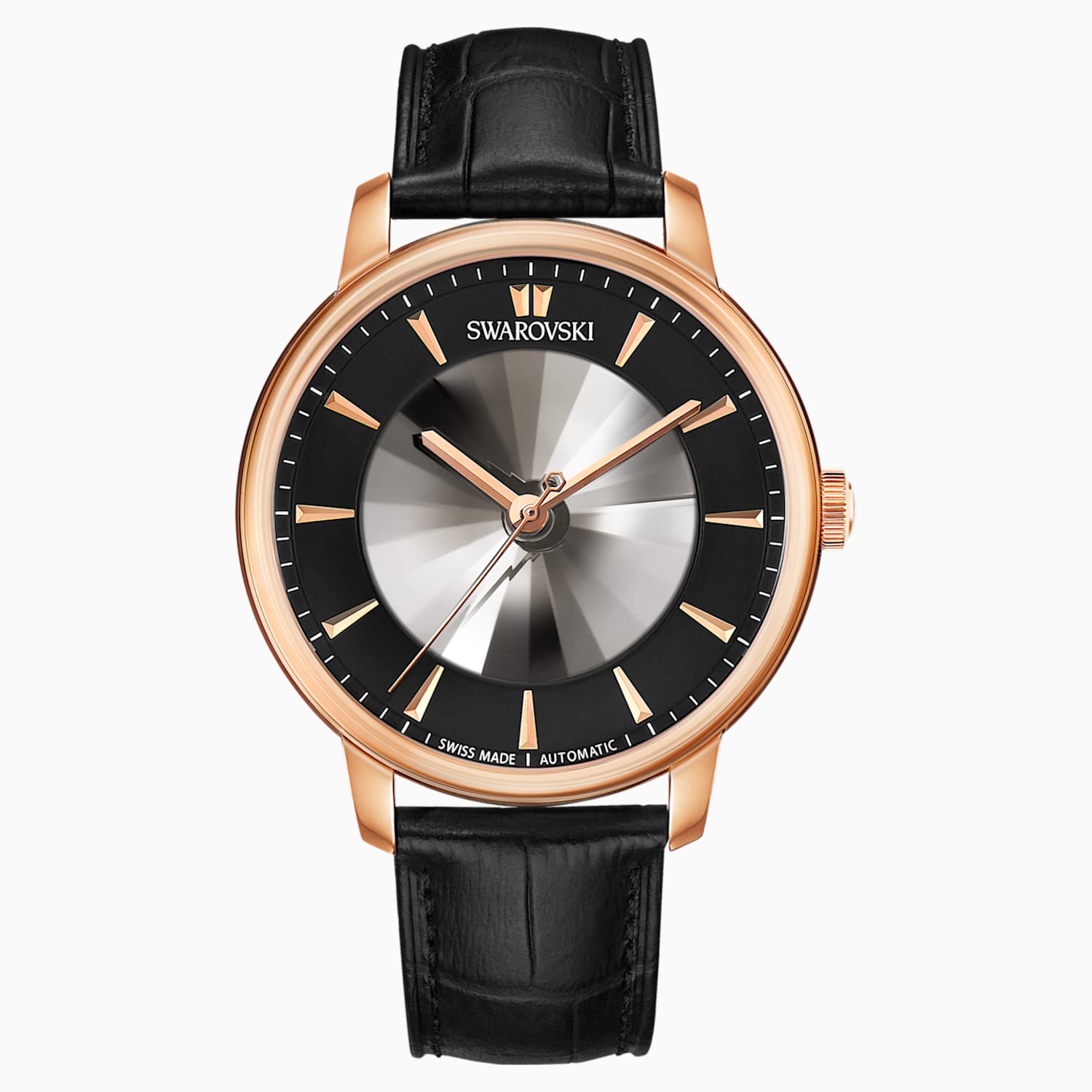Atlantis Limited Edition Automatic Men S Saat Siyah Pembe Altin Rengi Pvd