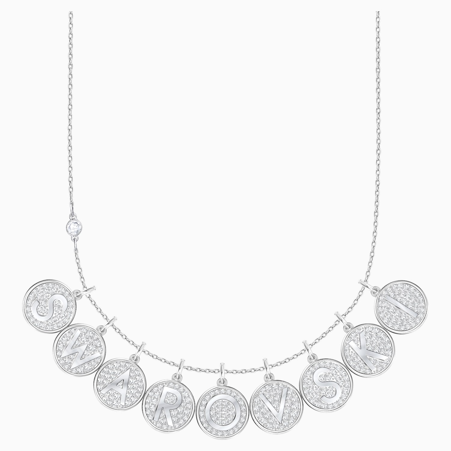 Letter J Pendant White Rhodium Plating Swarovski Com