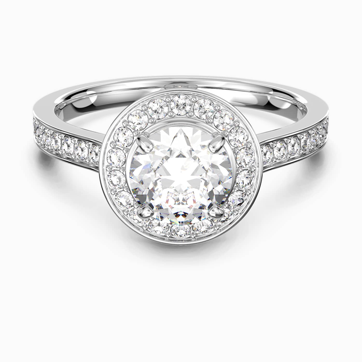 Attract Round Yuzuk Beyaz Rodyum Kaplama Swarovski Com