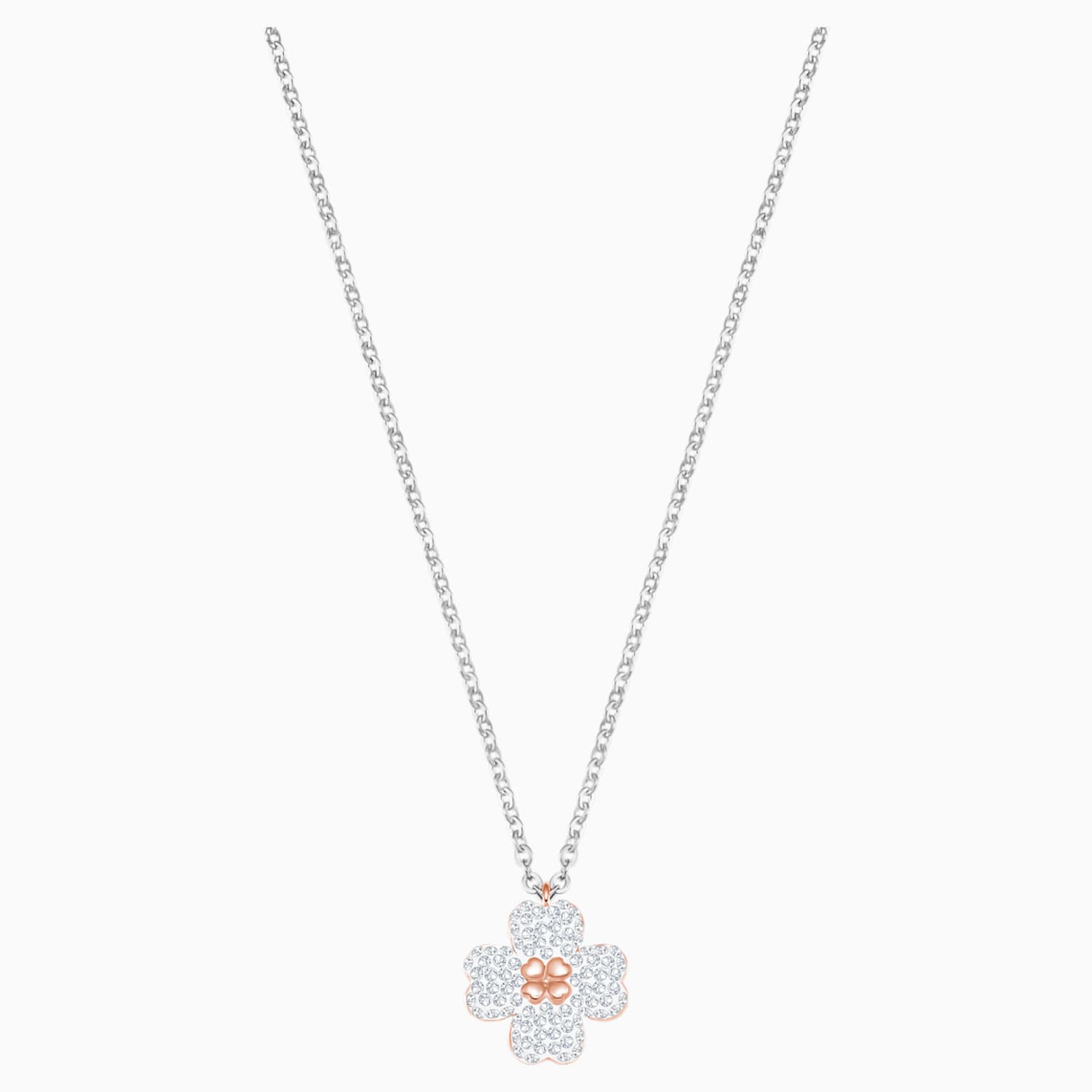 Latisha Flower Pendant Black Mixed Metal Finish Swarovski Com