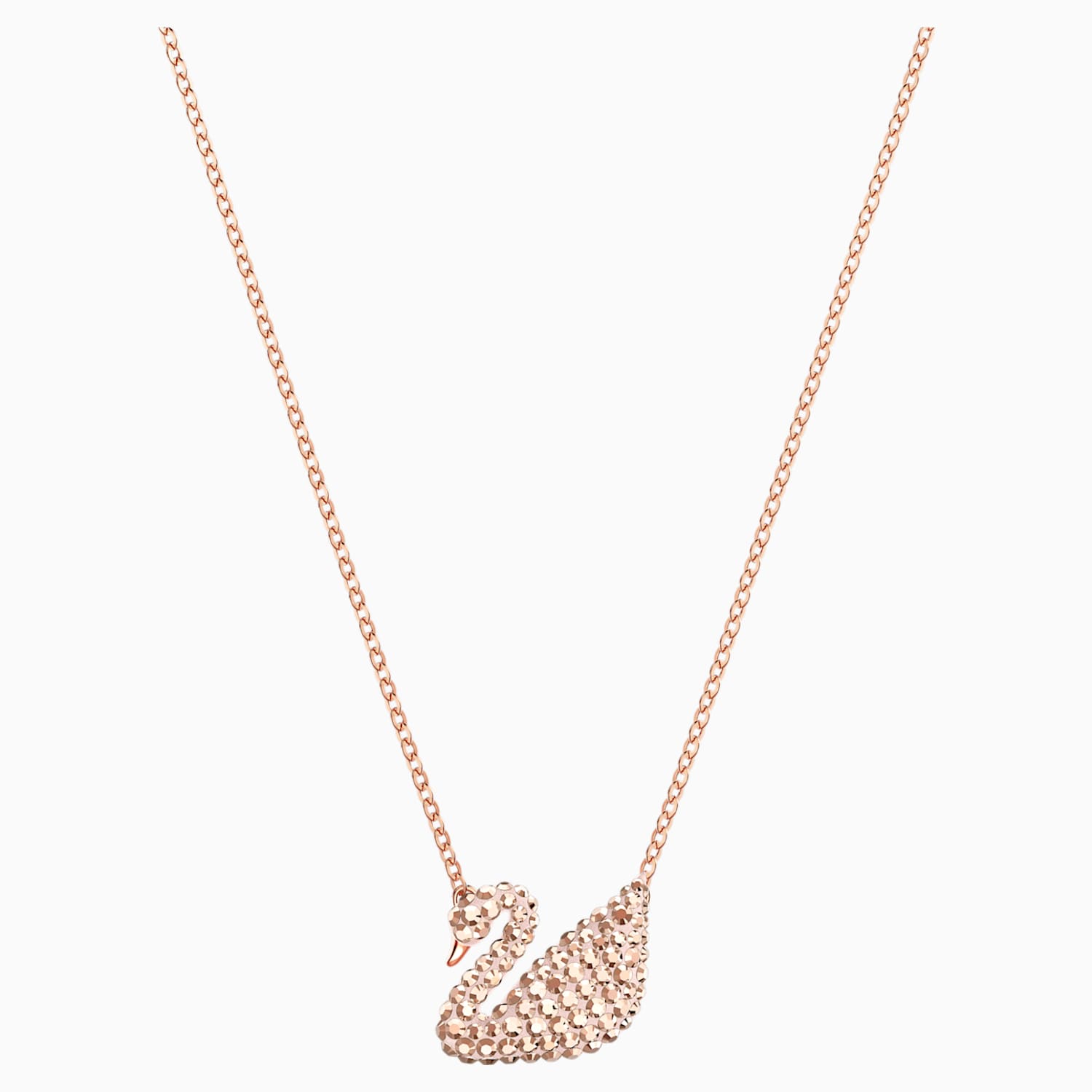 Swarovski Iconic Swan Kolye Ucu Beyaz Pembe Altin Rengi Kaplama Swarovski Com