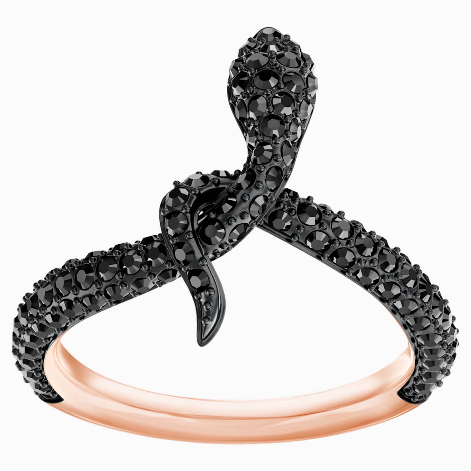 Leslie Ring Black Rose Gold Tone Plated Swarovski Com