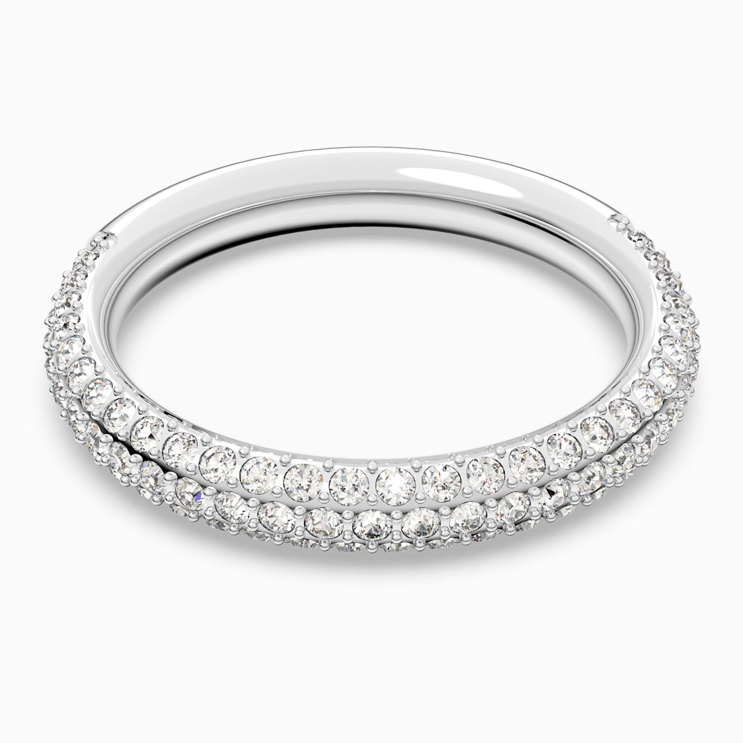 Stone Ring White Rhodium Plated Swarovski Com