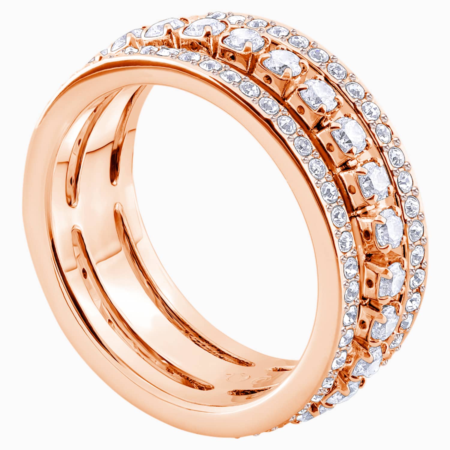 Further Ring White Rose Gold Tone Plated Swarovski Com